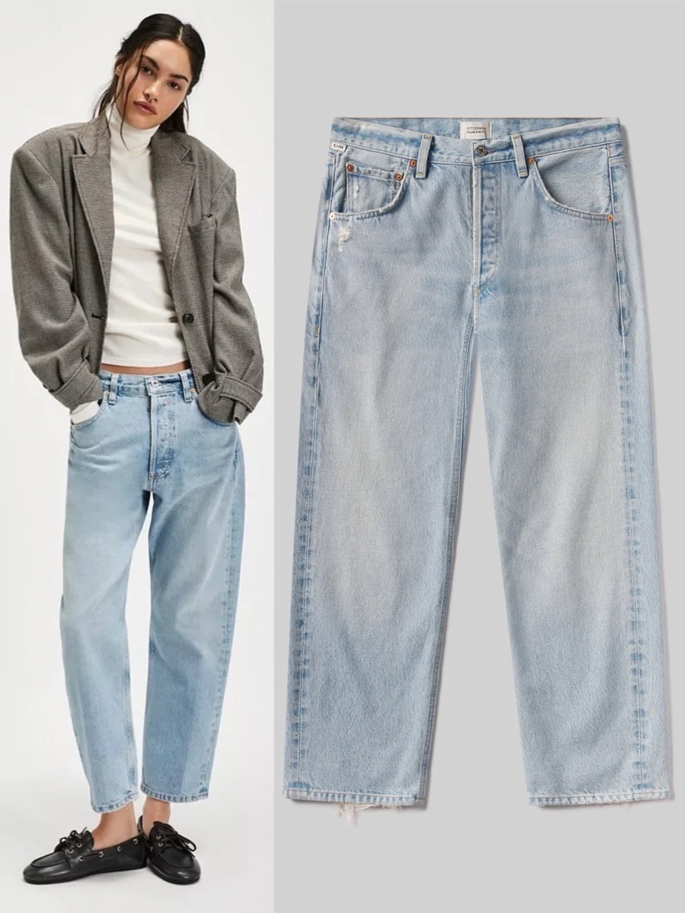 COH • Winslow Boyfriend jean in Blaire light wash distressed cropped ankle loose